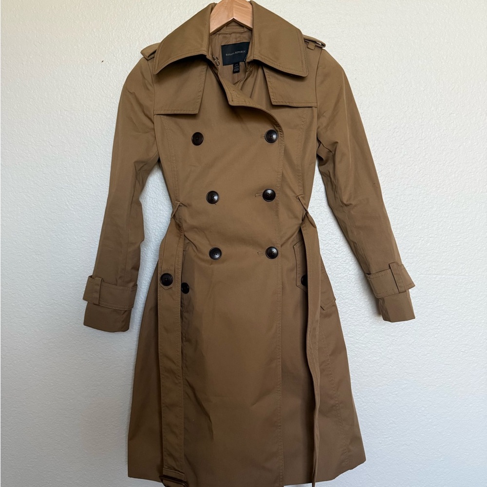 Banana Republic Brown Double-Breasted Trench Coat